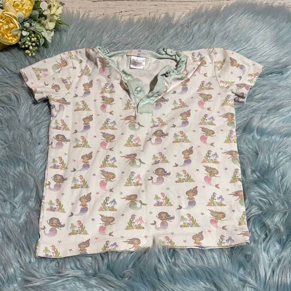 Baby Loren Mermaids and Friends Pajama Top sz 5Y
